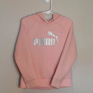 "PUMA" Girl's Pink Fleece Hoodie   Size 5